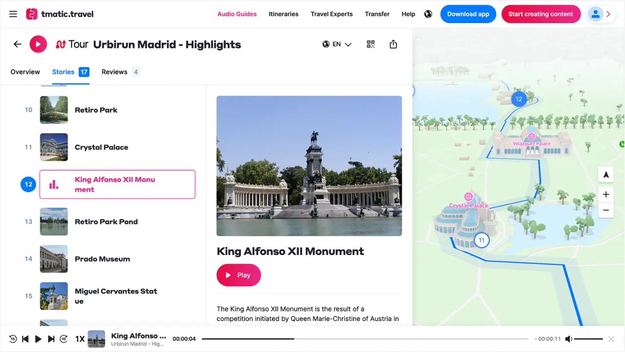 Audio Guides public map view